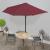 Umbrelă de balcon, tijă aluminiu bordo 300x155x223cm semirotund GartenMobel Dekor