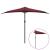 Umbrelă de balcon, tijă aluminiu bordo 300x155x223cm semirotund GartenMobel Dekor