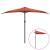 Umbrelă balcon tijă aluminiu cărămiziu 300x155x223cm semirotund GartenMobel Dekor