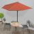 Umbrelă balcon tijă aluminiu cărămiziu 300x155x223cm semirotund GartenMobel Dekor