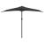 Umbrelă de balcon tijă aluminiu negru 300x155x223cm semirotund GartenMobel Dekor