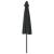 Umbrelă de balcon tijă aluminiu negru 300x155x223cm semirotund GartenMobel Dekor