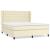 Pat box spring cu saltea, crem, 180x200 cm, piele ecologică GartenMobel Dekor