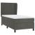 Pat box spring cu saltea, gri închis, 90x190 cm, catifea GartenMobel Dekor