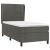 Pat box spring cu saltea, gri închis, 90x200 cm, catifea GartenMobel Dekor
