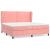 Pat box spring cu saltea, roz, 200x200 cm, catifea GartenMobel Dekor