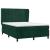 Pat box spring cu saltea, verde închis, 140x190 cm, catifea GartenMobel Dekor