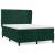 Pat box spring cu saltea, verde închis, 140x190 cm, catifea GartenMobel Dekor