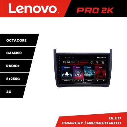 Navigație Android Lenovo QLED 2K 8+256 pentru VW Polo 2014+ cu 360