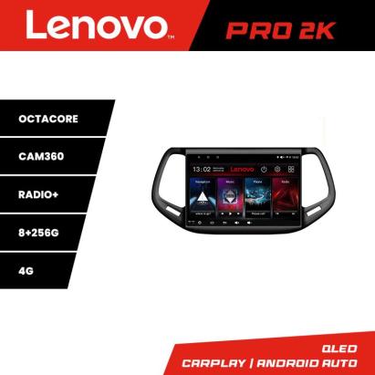 Navigație Jeep Compass 2017 Lenovo Pro 2K QLED 8GB RAM 256GB Android