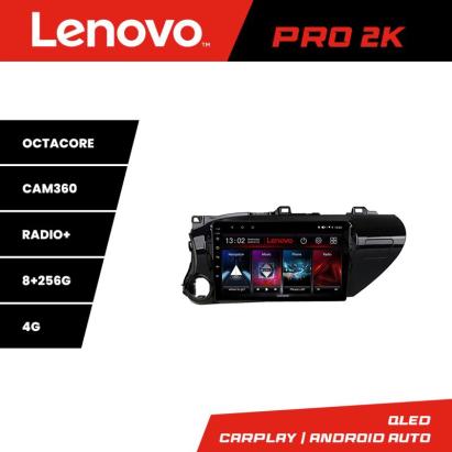 Navigatie Toyota Hilux 2016+ Lenovo QLED 2K, 8GB RAM, 256GB, 360