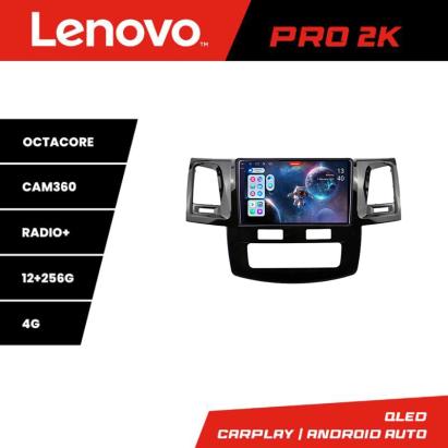 Navigație Toyota Hilux 2008-2014 Lenovo QLED 2K, 12+256 GB, Android