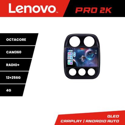 Navigație Android Jeep Compass 2010-2016 Lenovo QLED 2K 12GB+256GB 360