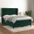 Pat box spring cu saltea, verde închis, 140x190 cm, catifea GartenMobel Dekor