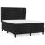 Pat box spring cu saltea, negru, 140x200 cm, catifea GartenMobel Dekor