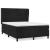 Pat box spring cu saltea, negru, 140x190 cm, catifea GartenMobel Dekor