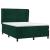Pat box spring cu saltea, verde închis, 140x190 cm, catifea GartenMobel Dekor
