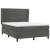 Pat box spring cu saltea, gri închis, 140x190 cm, catifea GartenMobel Dekor
