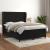 Pat box spring cu saltea, negru, 140x190 cm, catifea GartenMobel Dekor