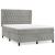 Pat box spring cu saltea, gri deschis, 140x200 cm, catifea GartenMobel Dekor
