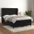 Pat box spring cu saltea, negru, 140x190 cm, catifea GartenMobel Dekor