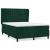 Pat box spring cu saltea, verde închis, 140x190 cm, catifea GartenMobel Dekor