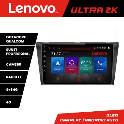 Navigație Mazda 3 2009-2014 Lenovo QLED 4+64GB Android cu Waze