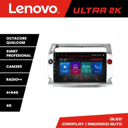 Navigație Android Lenovo QLED 4GB+64GB pentru Citroen C4 2005-2010