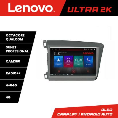 Navigatie Android Honda Civic 2012-2015 Lenovo QLED 4GB+64GB 8 nuclee