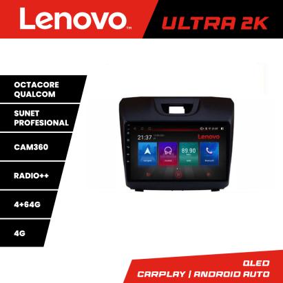 Navigație dedicată Isuzu D-Max cu Android, QLED, 4+64GB și cameră 360