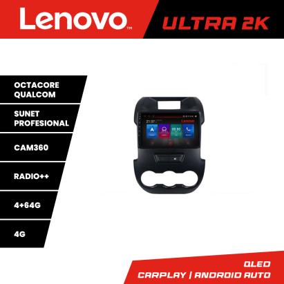 Navigație Android Ford Ranger 2011-2015 QLED 4GB+64GB 360 Lenovo