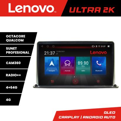 Navigație auto universală 2DIN Lenovo QLED 8 core, 4GB RAM, 64GB, 360