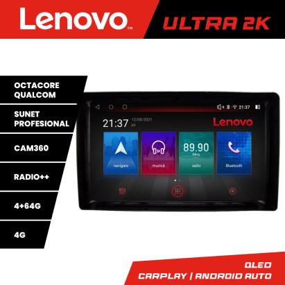 Navigație auto universală 2DIN Lenovo QLED 8 nuclee, 4GB+64GB, 4G