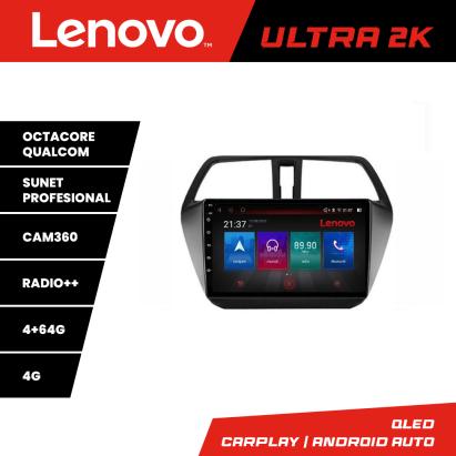 Navigație Android Lenovo pentru Suzuki S-Cross, QLED, 4GB+64GB, 360