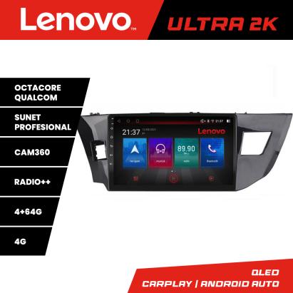 Navigatie Toyota Corolla 2013-2017 Lenovo Ultra 2K QLED 4+64GB 8 nuclee