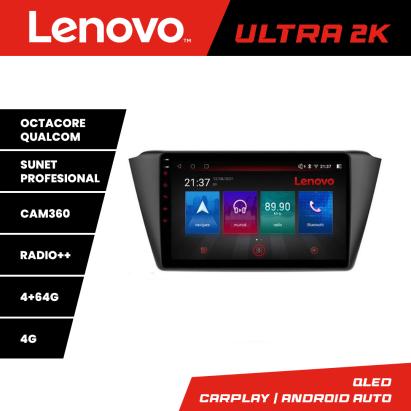 Navigație Android Lenovo pentru Skoda Fabia 2015+ QLED 4GB+64GB 360