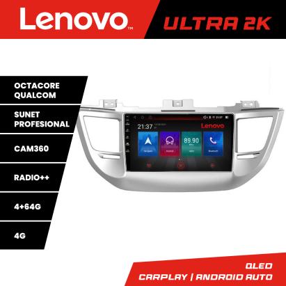 Navigație Android Hyundai Tucson 2015-2019 Lenovo QLED 4GB+64GB 360