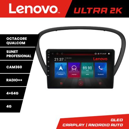 Navigație Android Peugeot 607 cu QLED, GPS, 4G, 4+64 GB și 360 Lenovo
