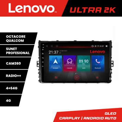 Navigație auto VW Lenovo Ultra 2K QLED 4+64 GB Android cu 360 și 4G