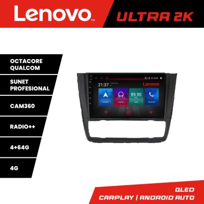 Navigație BMW Seria 1 E87 Lenovo QLED 4+64GB Android cu Waze și Bluetooth
