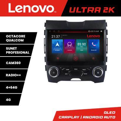 Navigatie Android Lenovo pentru Ford Edge 2015-2021 Midline, QLED, 4GB+64GB