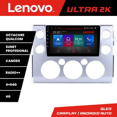 Navigație Android Toyota FJ Cruiser 2006-2020 QLED 4GB+64GB 360 Lenovo