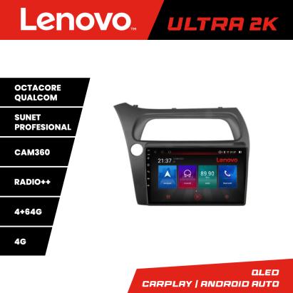 Navigatie Honda Civic Hatchback 2006-2012 Lenovo QLED 4+64GB Android