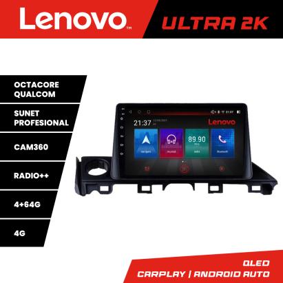 Navigație Android Mazda 6 2018+ Lenovo QLED 4GB RAM 64GB 360