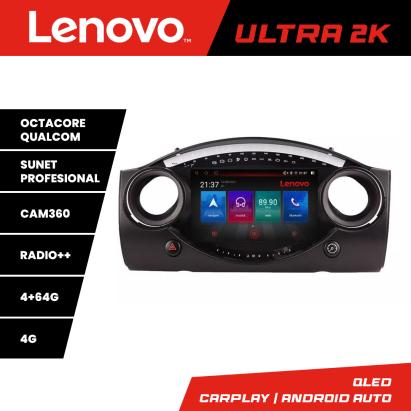 Navigație Android Mini Cooper 2004-2006 QLED 4+64GB GPS 4G Lenovo