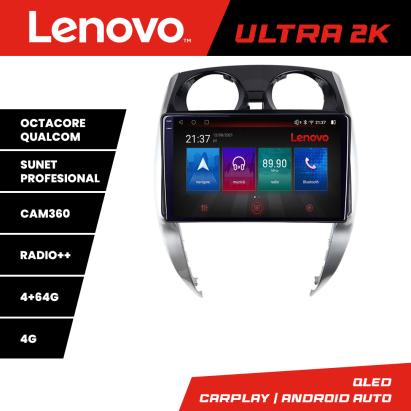 Navigație Android Nissan Note 2012-2019 QLED 4GB+64GB 8 nuclee 4G Lenovo