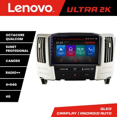 Navigație Android Lexus RX300 2003-2008 QLED GPS 4G 4+64GB Lenovo