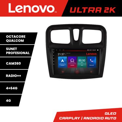 Navigație Android Dacia Sandero 2012-2020 Lenovo QLED 4GB+64GB 4G