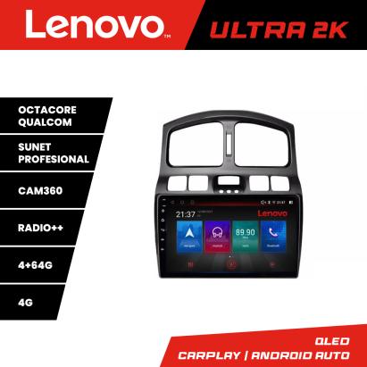 Navigatie Android Hyundai Santa Fe 2000-2006 QLED 4GB+64GB GPS Lenovo