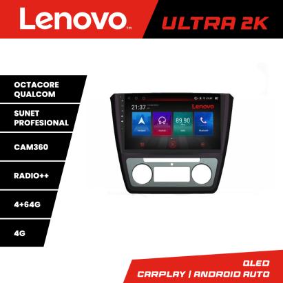 Navigatie Android Skoda Yeti 2009-2014 Lenovo QLED 4+64GB 8 Core